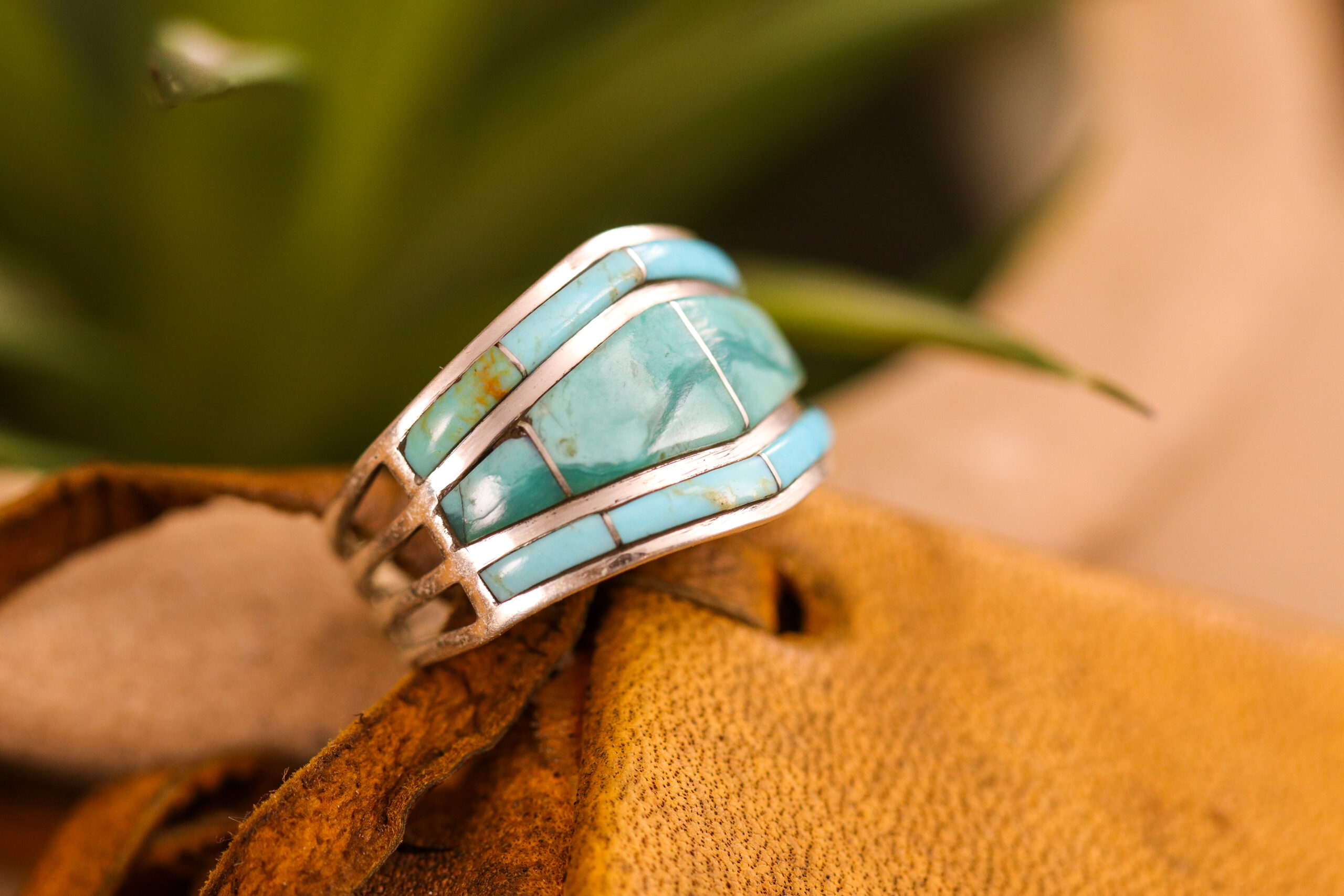 Zuni Ring Size 7 Native American Turquoise Jewelry Dakota Sky Stone