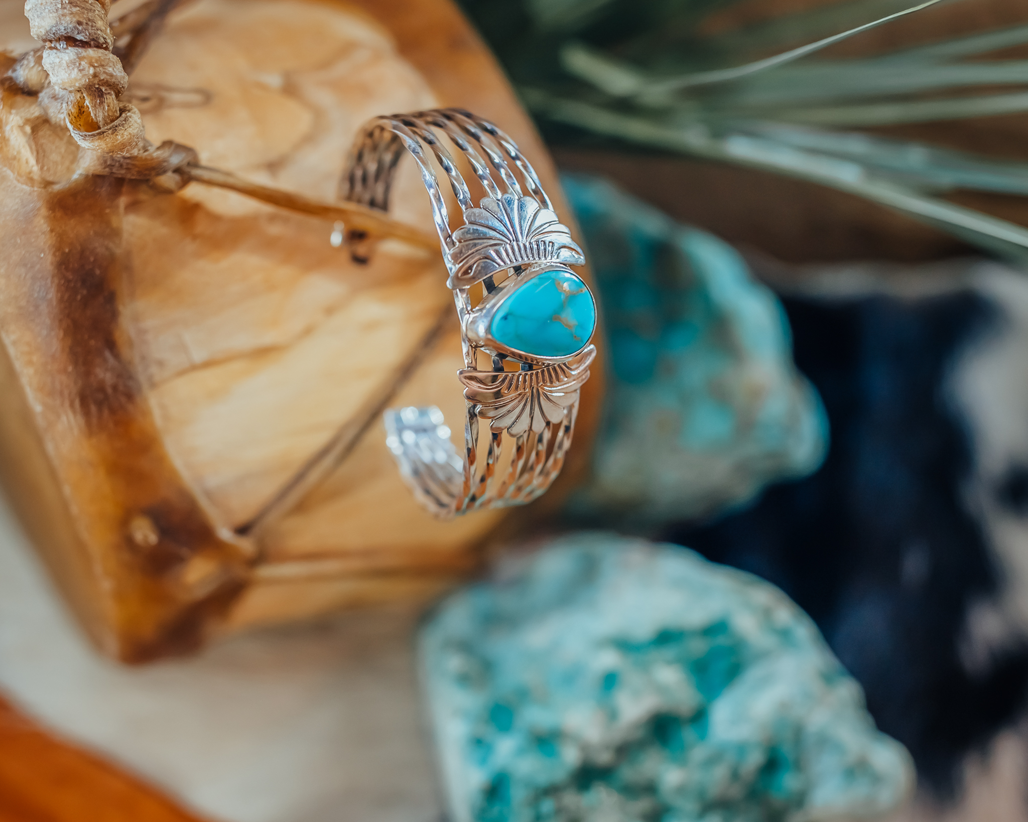 Extraordinary Native American Navajo 8 Turquoise Sterling Silver Bracelet