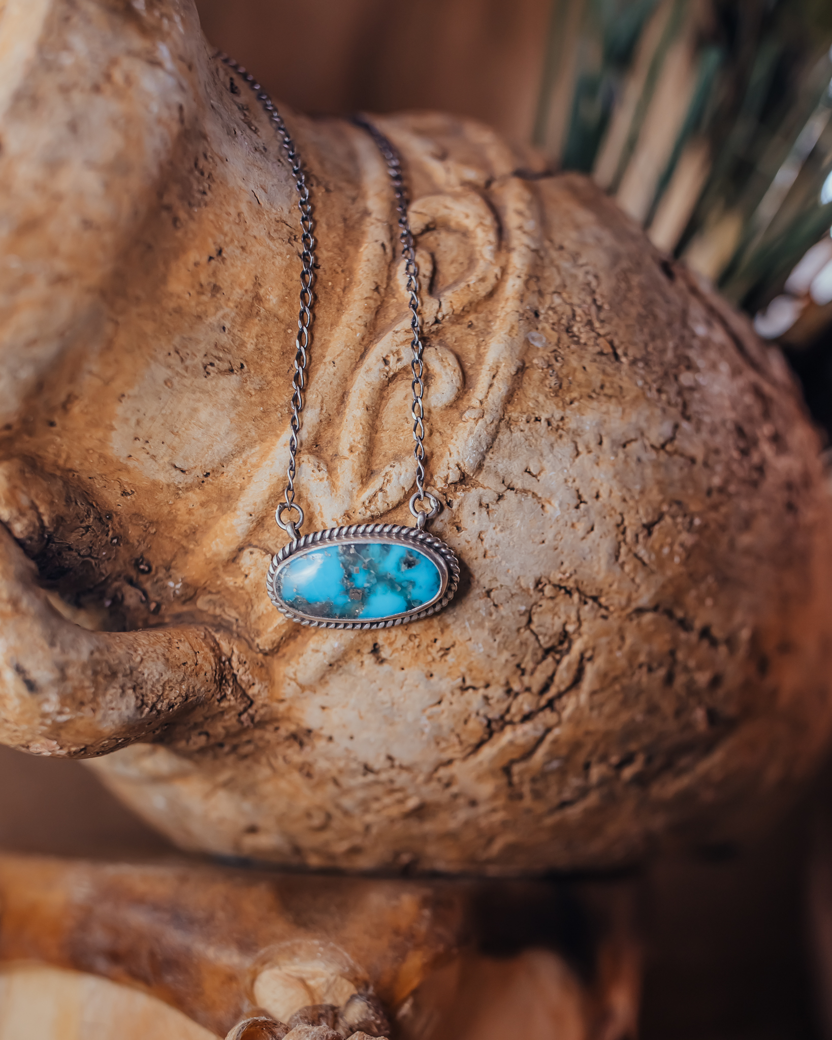 Striking Santo Domingo Turquoise Sterling Silver Necklace Native American Striking Santo Domingo Turquoise Sterling Silver Necklace Native American