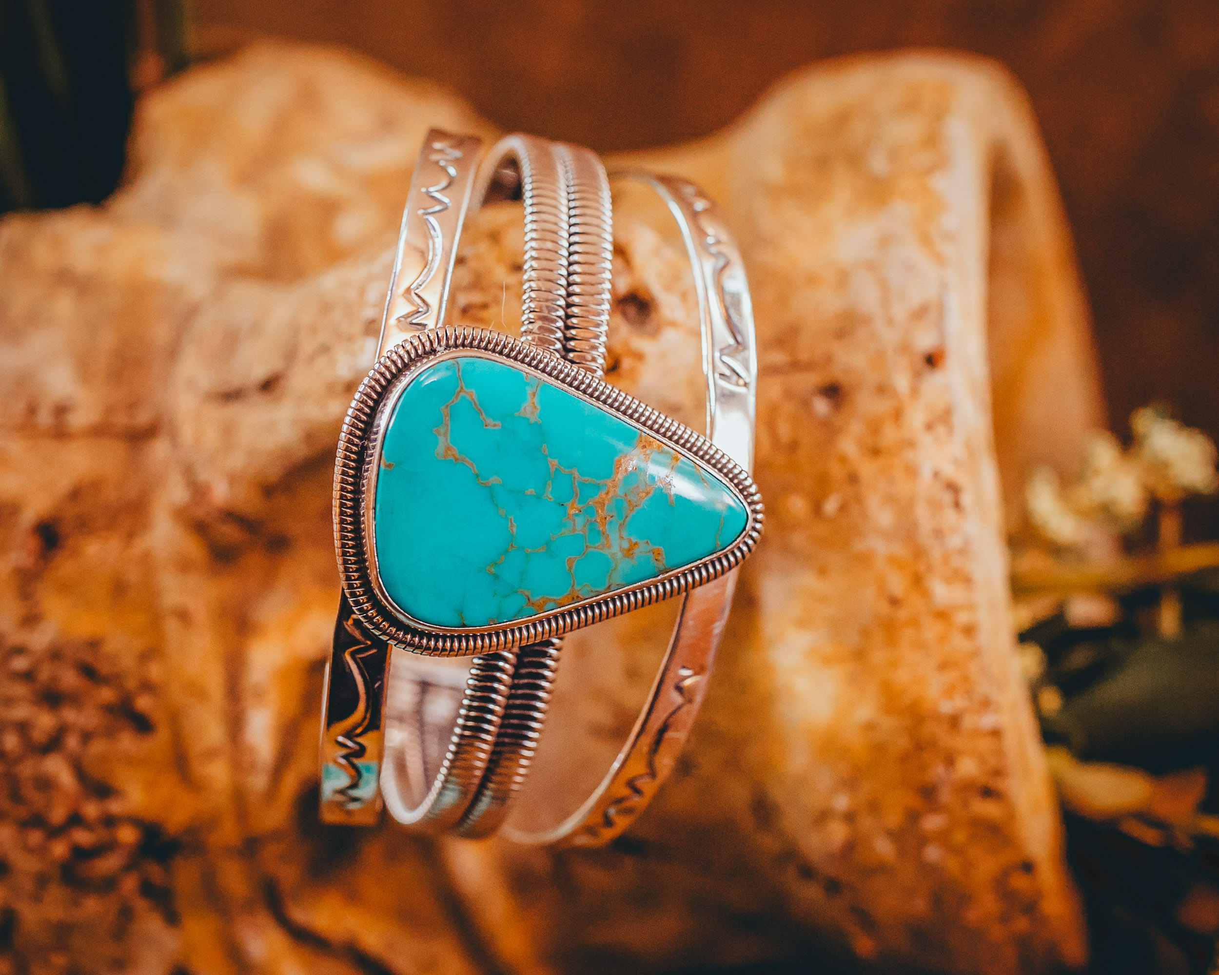 Magnificent Massive 8 Turquoise Sterling Silver Huge Bracelet Magnificent Massive 8 Turquoise Sterling Silver Huge Bracelet