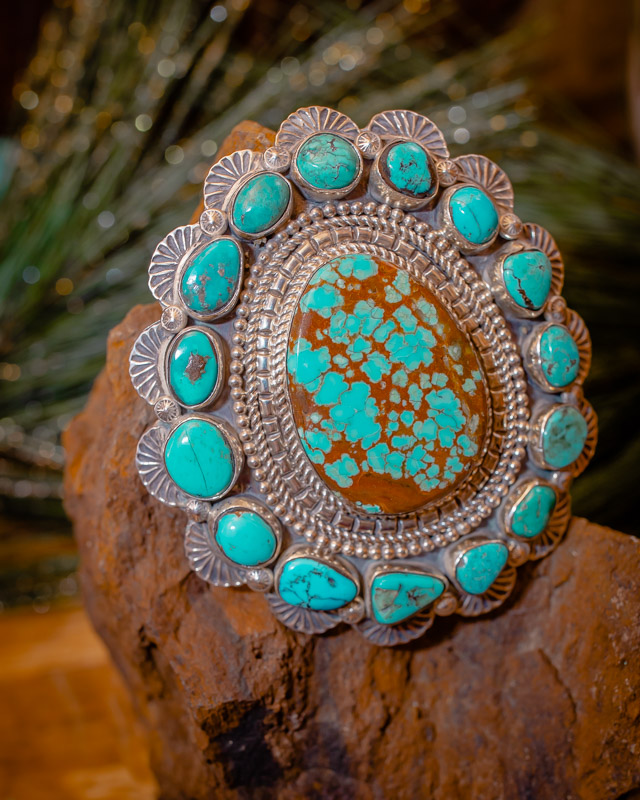 Turquoise Belt Buckle Native American Jewelry Dakota Sky Stone