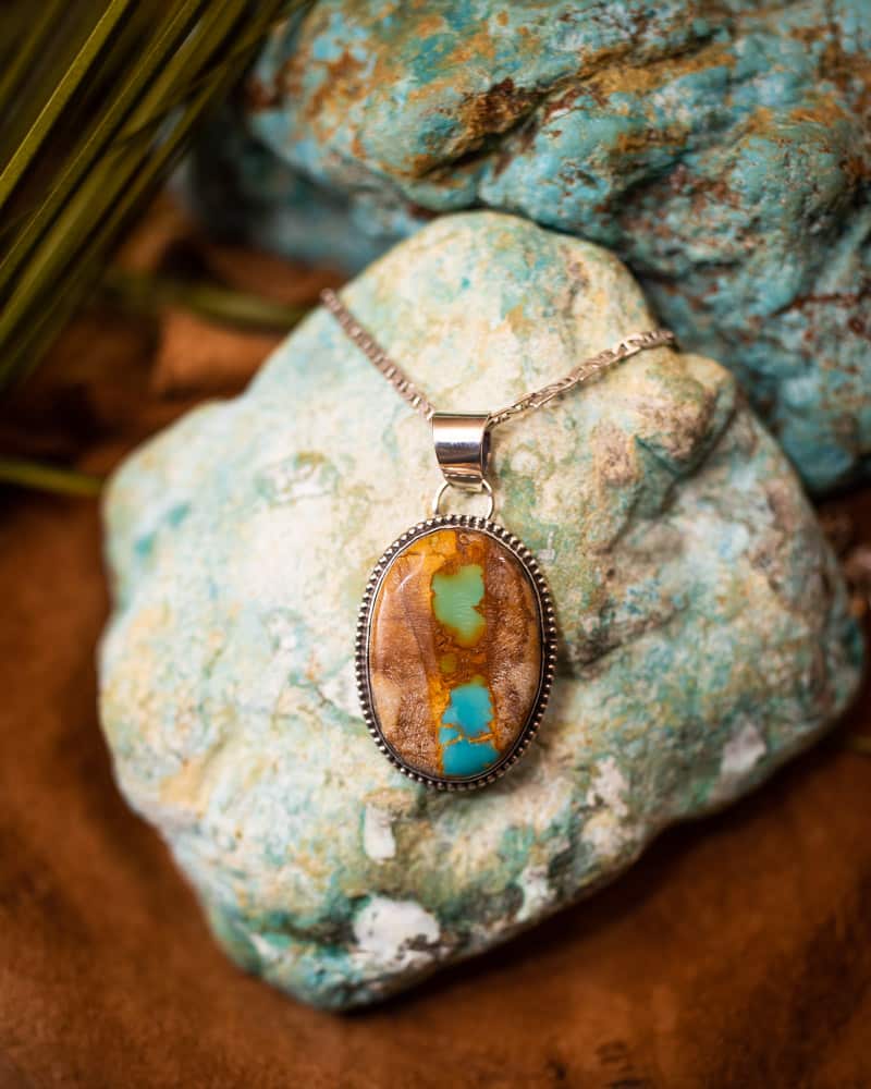 Boulder Turquoise Jewelry Native American Made Dakota Sky Stone