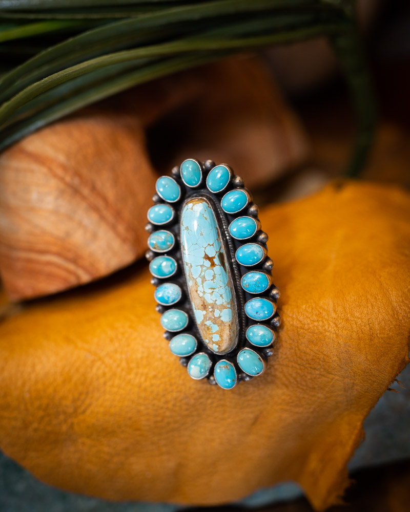 We Believe The World's Biggest Navajo #8 Turquoise Native American Jewelry Silver Ring We Believe The World's Biggest Navajo #8 Turquoise Native American Jewelry Silver Ring