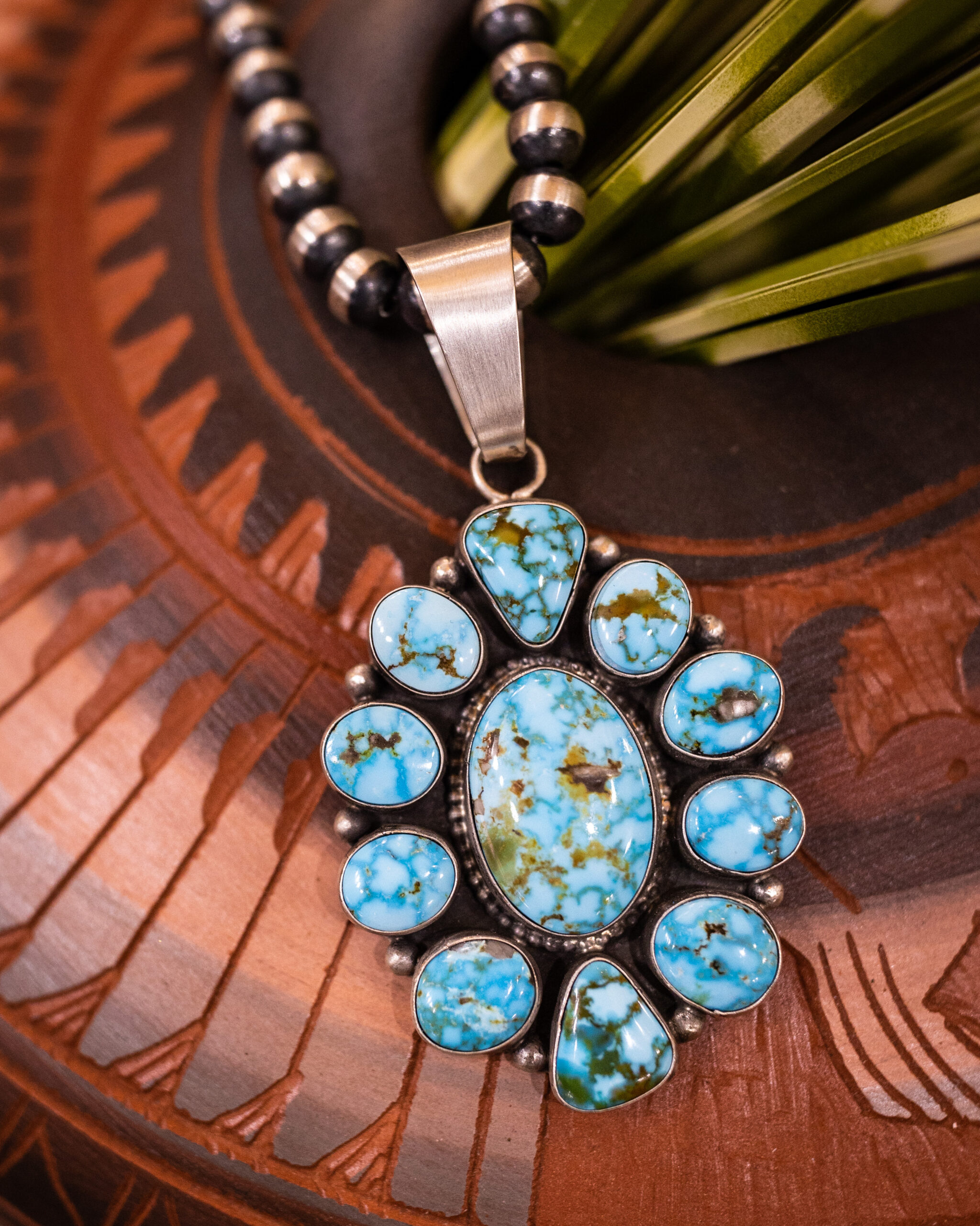 Turquoise Mountain Pendant Native American Turquoise Jewelry Dakota