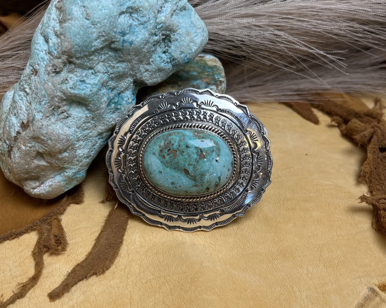Classy Native American Navajo Dry Creek Turquoise Sterling Silver Signed J Piaso Jr Bracelet