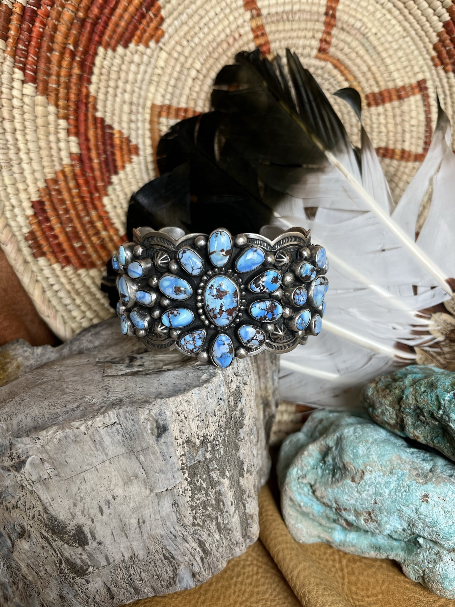 Golden Hills Cuff Native American Turquoise Jewelry Dakota Sky Stone