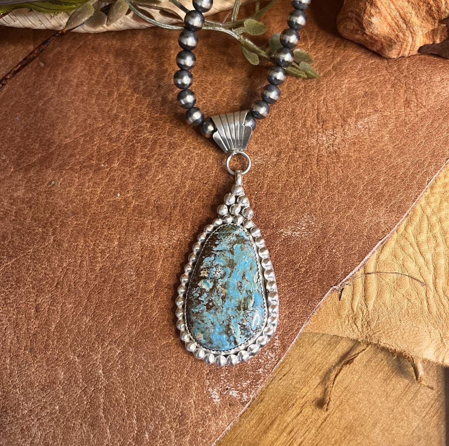 Brilliant Native American Navajo Signed Royston Boulder Sleeping Beauty Turquoise Necklace Brilliant Native American Navajo Signed Royston Boulder Sleeping Beauty Turquoise Necklace