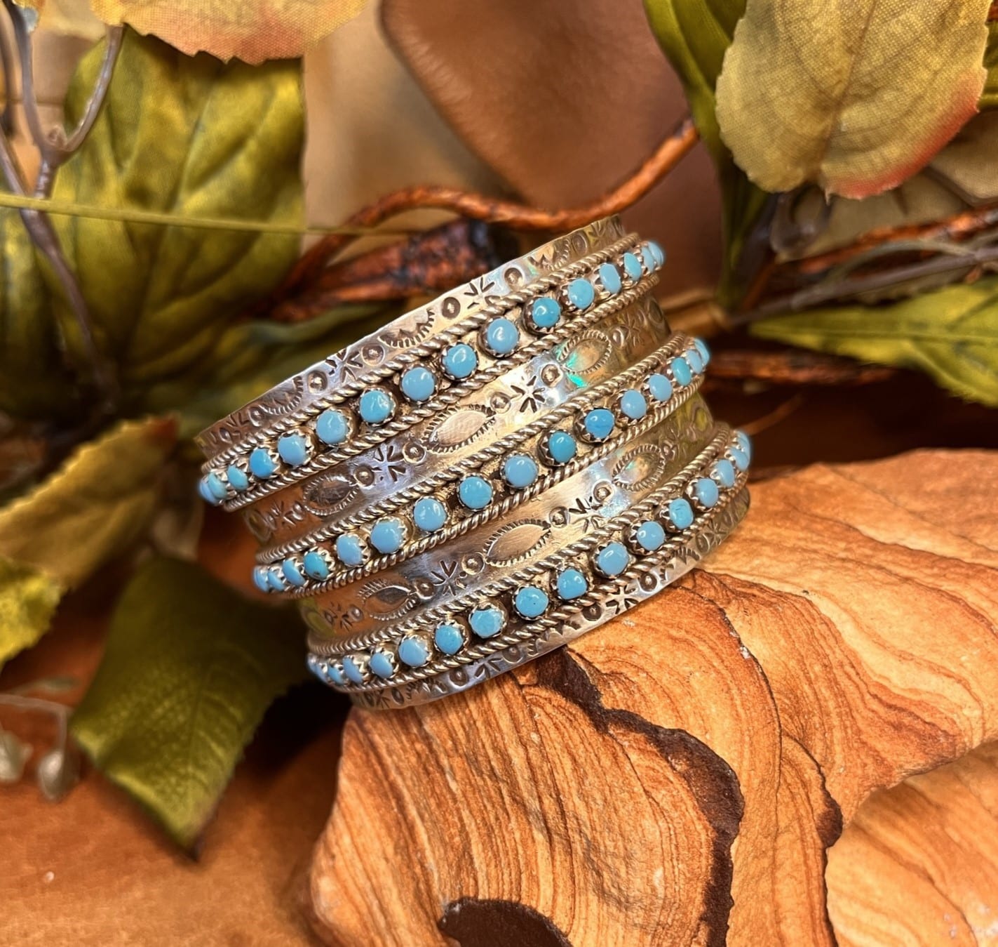 Dainty Sleeping Beauty Turquoise Cuff Bracelet - Artie Yellowhorse