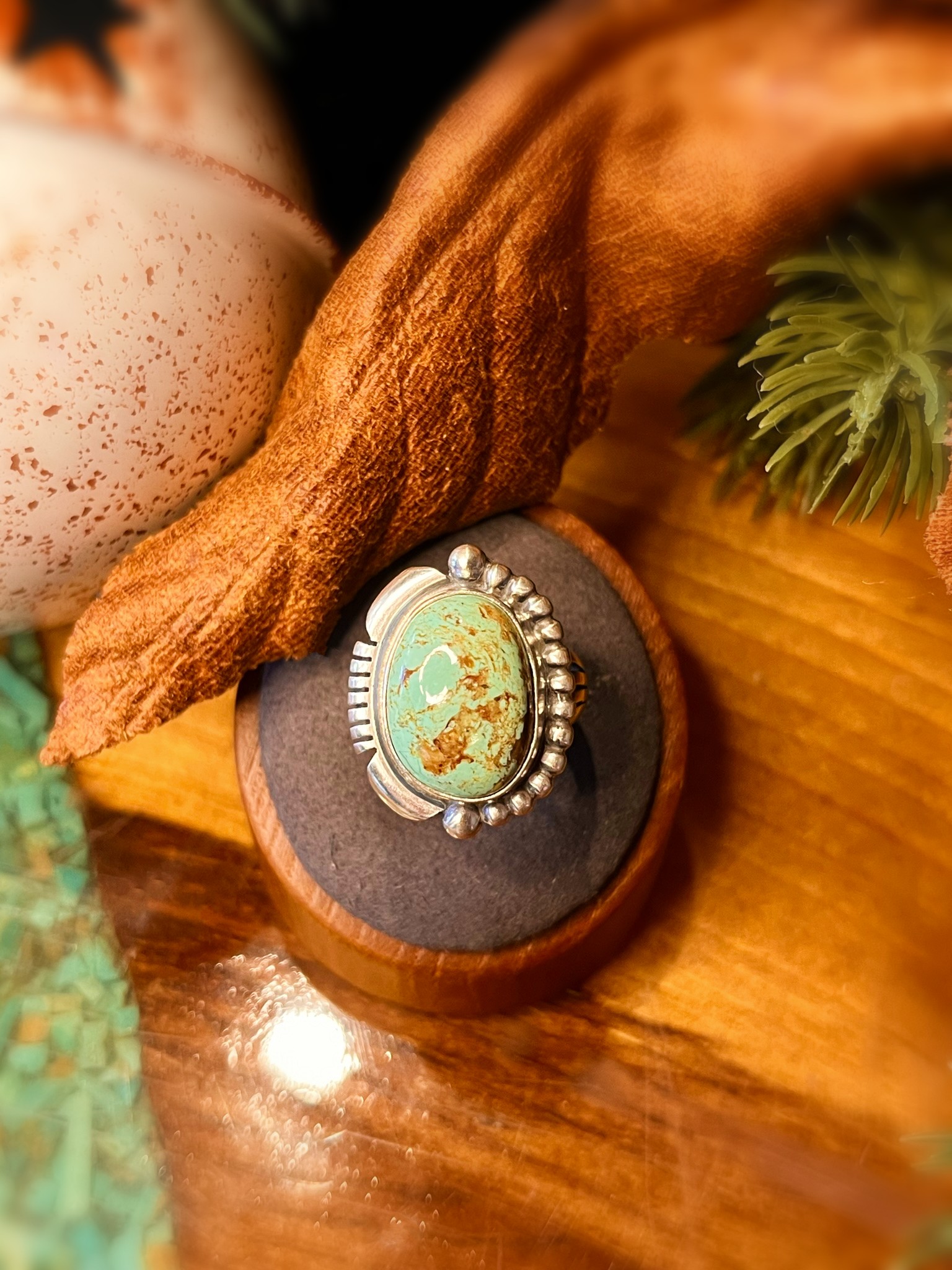  8 Turquoise Ring Sz 9 Native American Turquoise Jewelry Dakota 