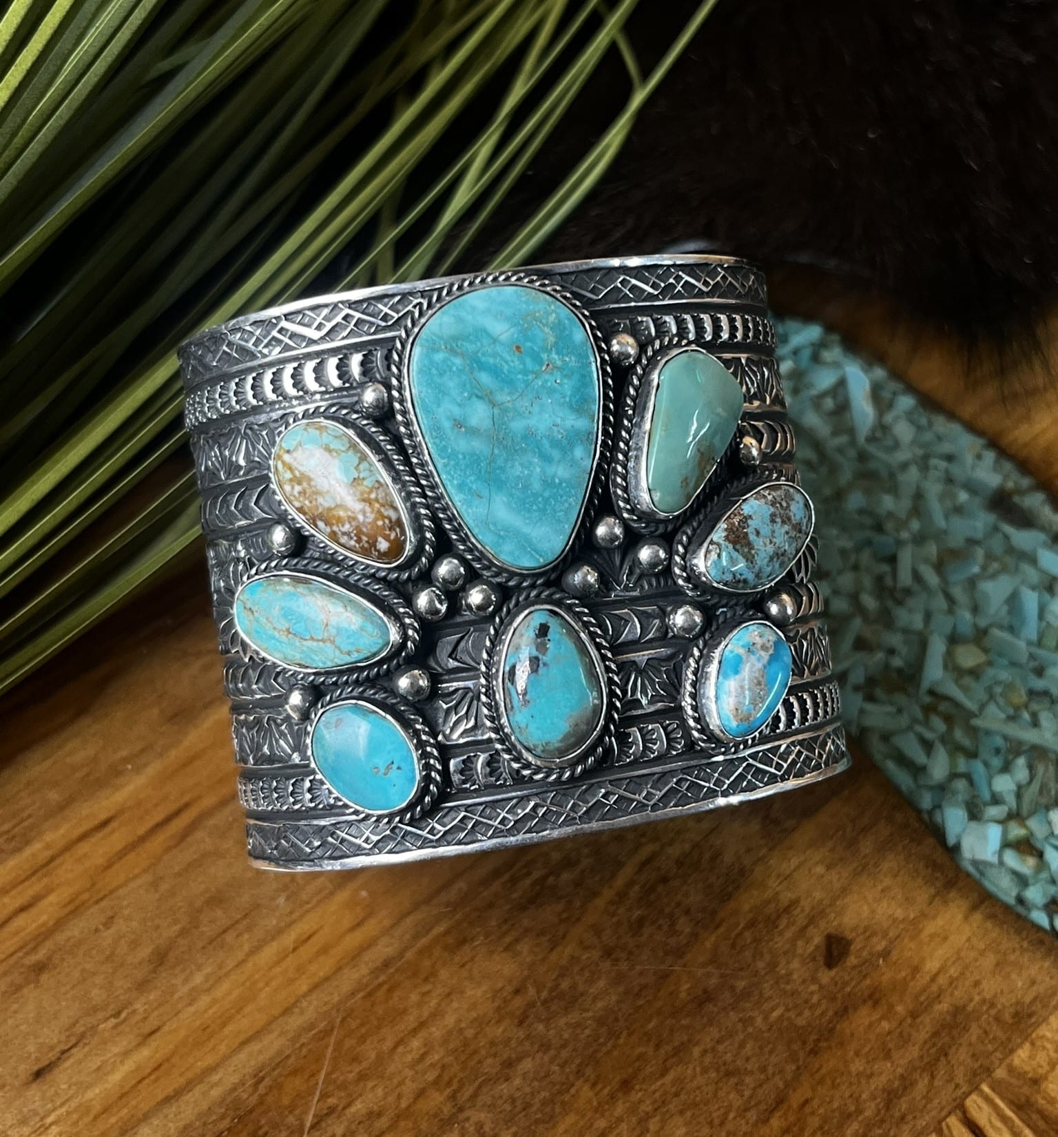 Native American Important One Of The Most Intricate Apache Turquoise Sterling Silver Bracelet Native American Important One Of The Most Intricate Apache Turquoise Sterling Silver Bracelet